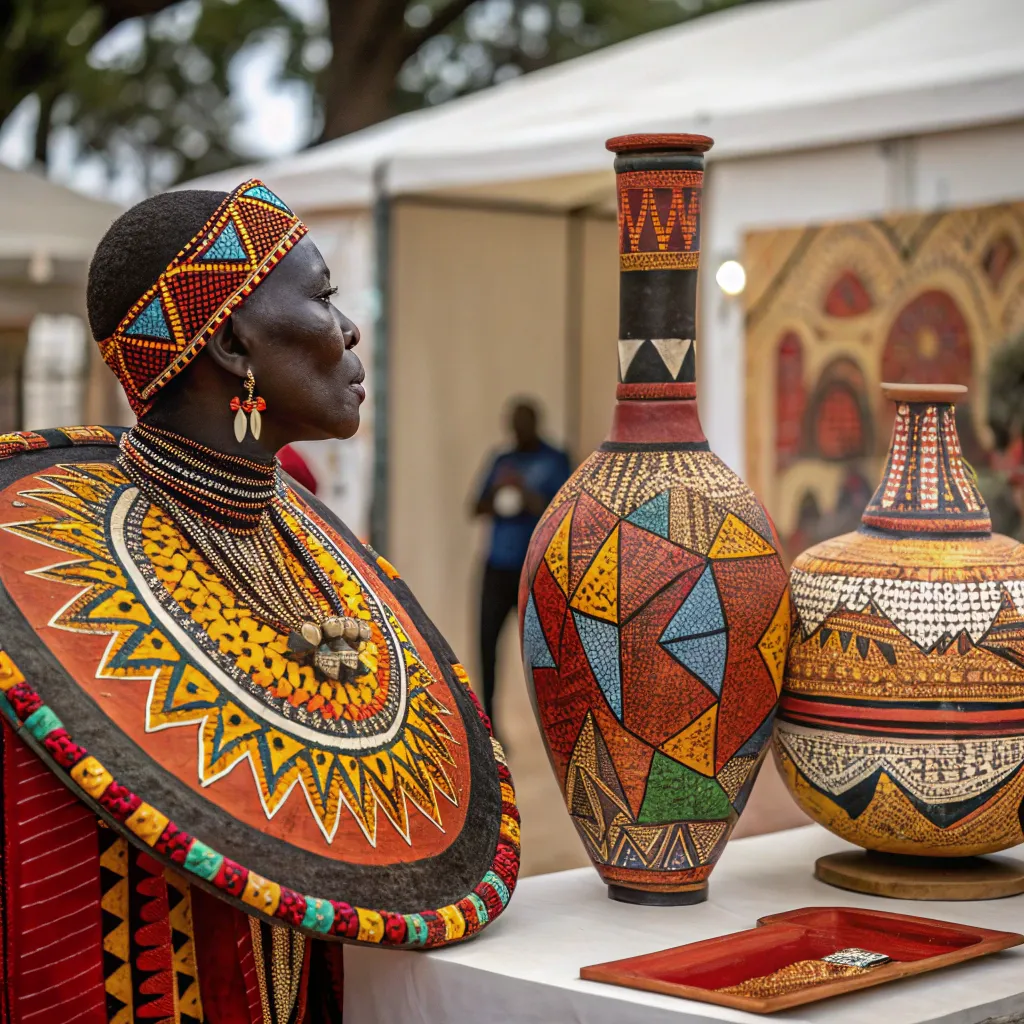 A vibrant depiction of African art