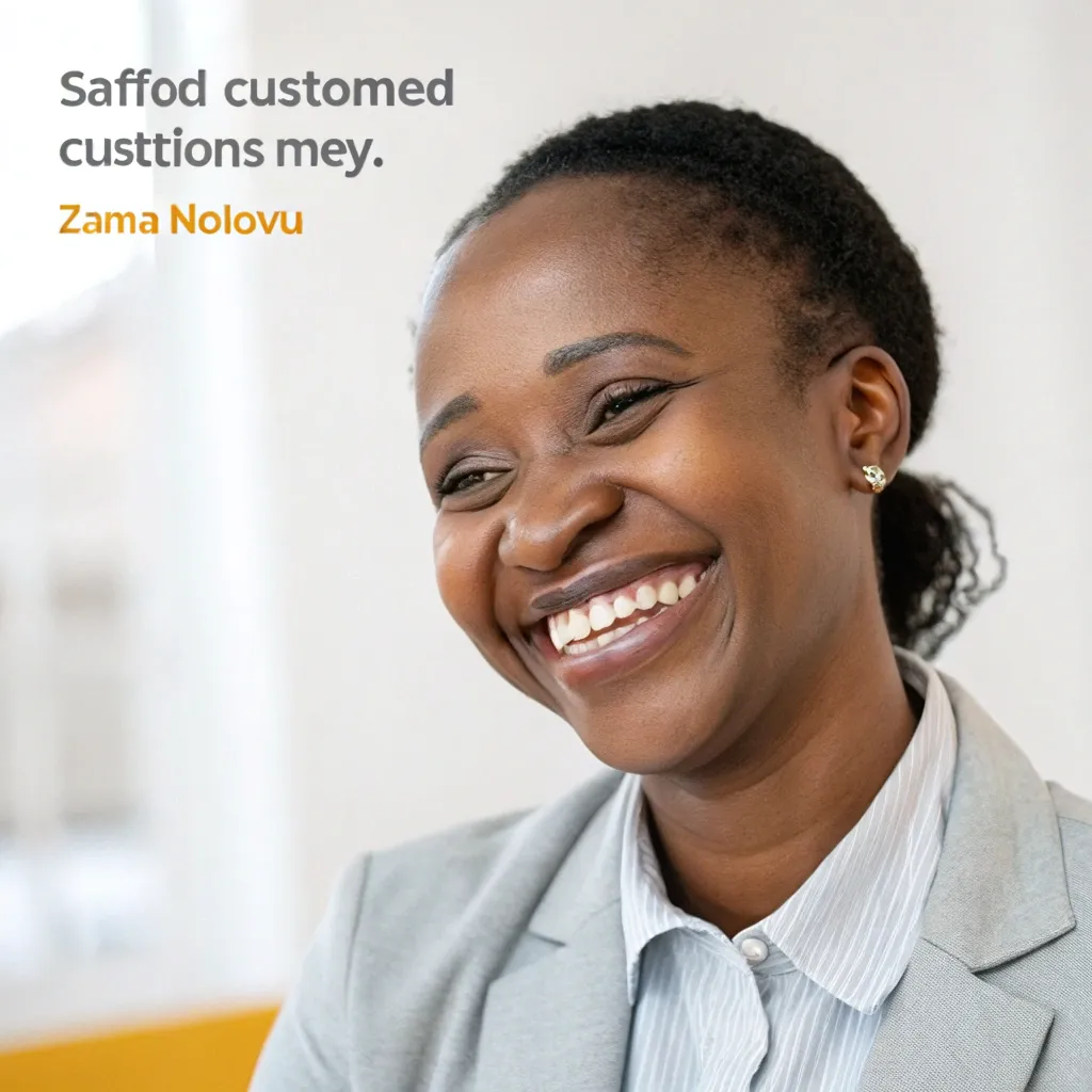 A satisfied customer named Zama Ndlovu